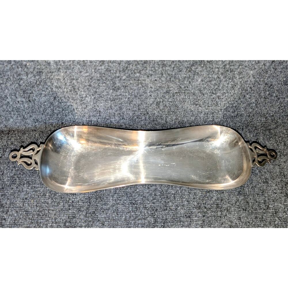 Vintage Sheffield Silver Plate Handled Bread Tray